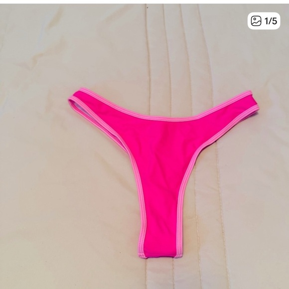 Neon Pink thong Bikini  Bottom - Picture 6 of 6